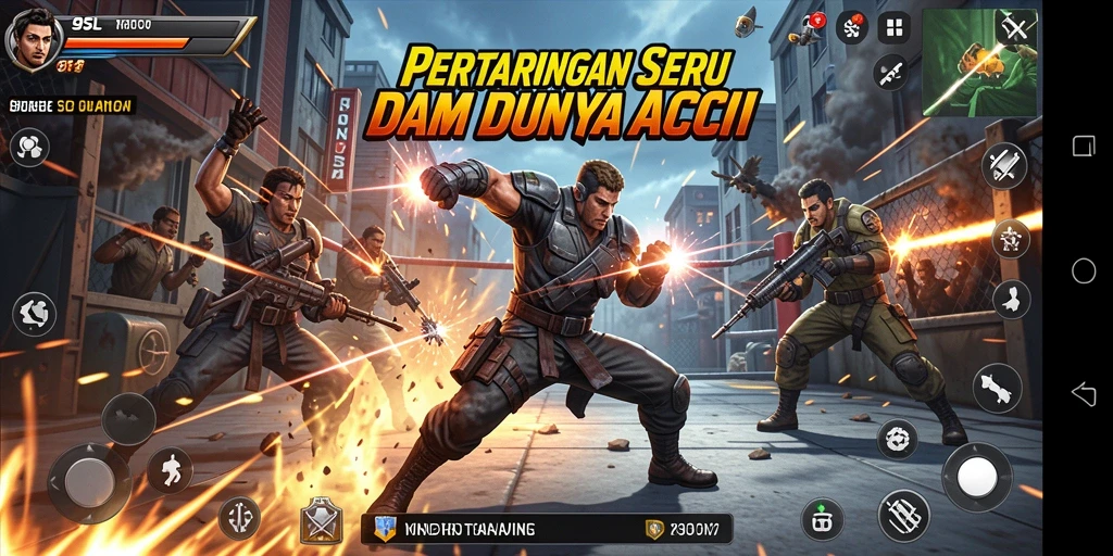 Gameplay seru dan intens penuh aksi dalam 9SL.