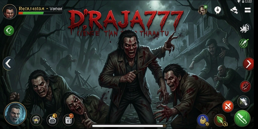 Tangkapan layar gameplay DRAJA777 yang menampilkan kegelapan mencekam.