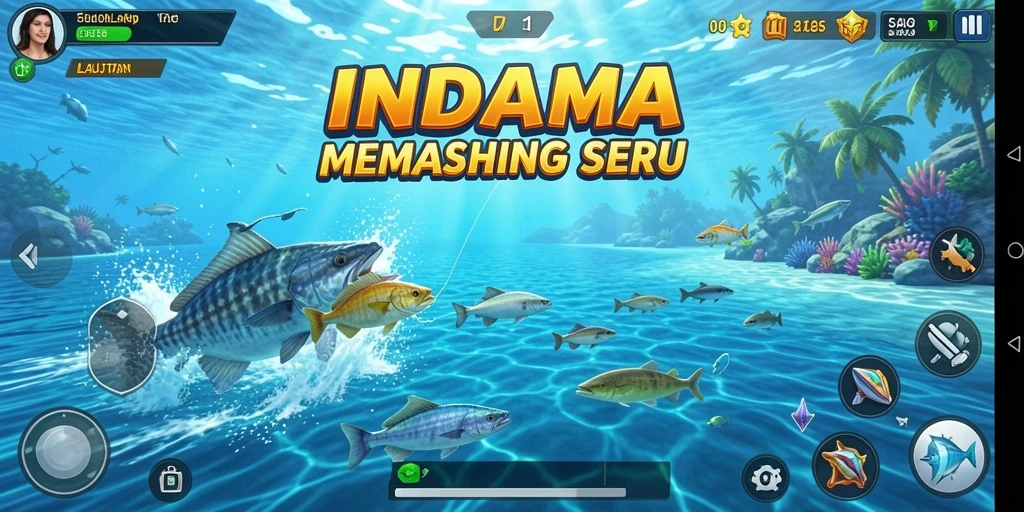 Tangkapan ikan besar dalam permainan memancing INDAAA.