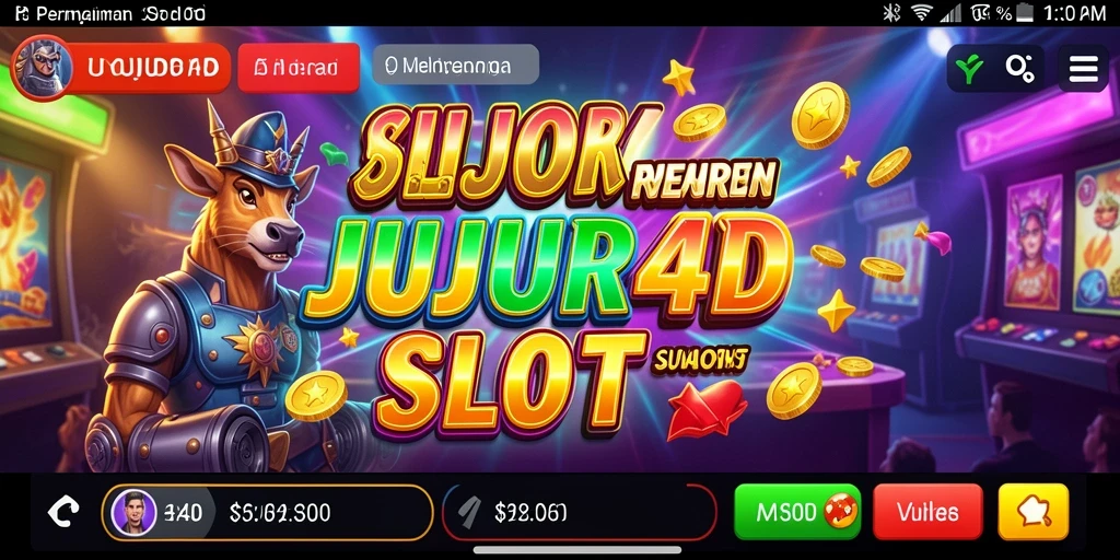Tampilan utama permainan slot JUJUR4D dengan grafis yang menarik.