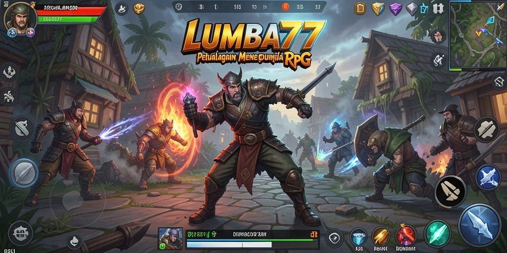 Tampilan tangkapan layar gameplay RPG LUMBA77 yang memukau.