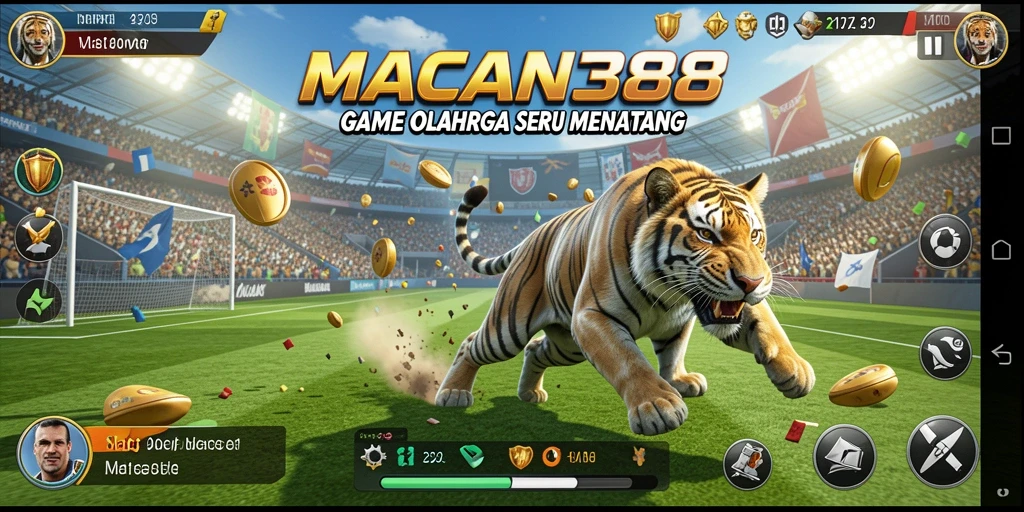 Screenshot gameplay <strong>MACAN388</strong> dengan grafik olahraga yang menawan.