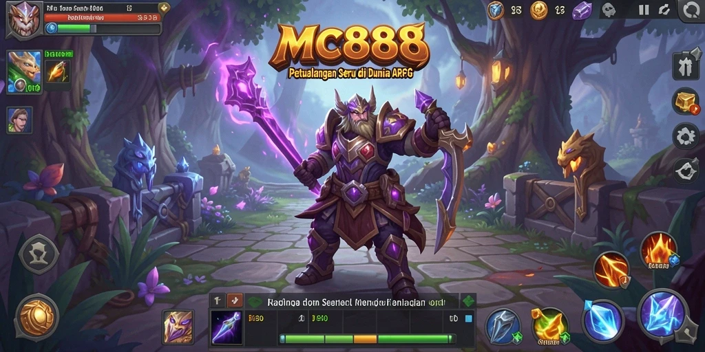 Tangkapan layar MC888 menampilkan aksi seru dalam pertempuran ARPG.