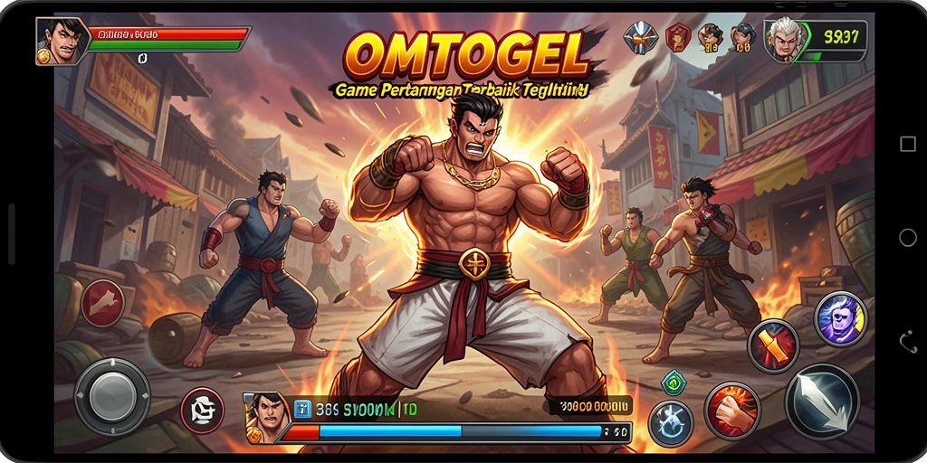 Screenshot gameplay OMTOGEL yang menunjukkan aksi pertarungan yang mengasyikkan.