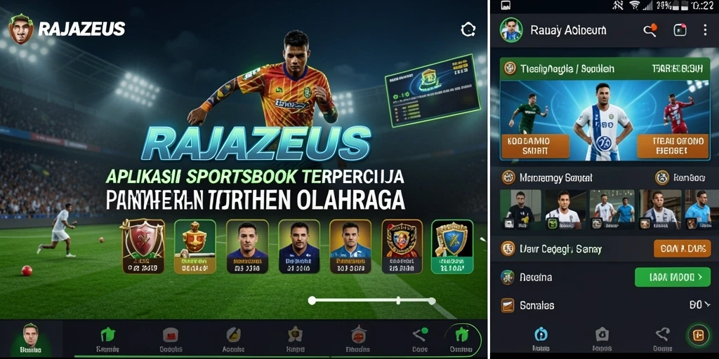 Screenshot gameplay RAJAZEUS menampilkan taruhan olahraga yang menarik.