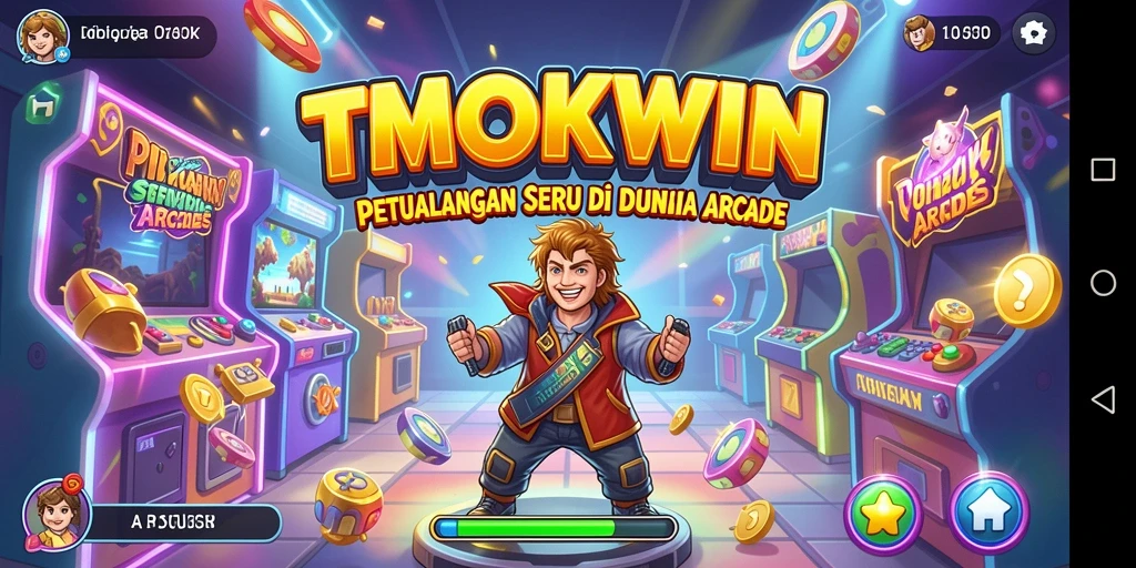 Tampilan menawan gameplay TMOKWIN dengan grafis berwarna-warni.