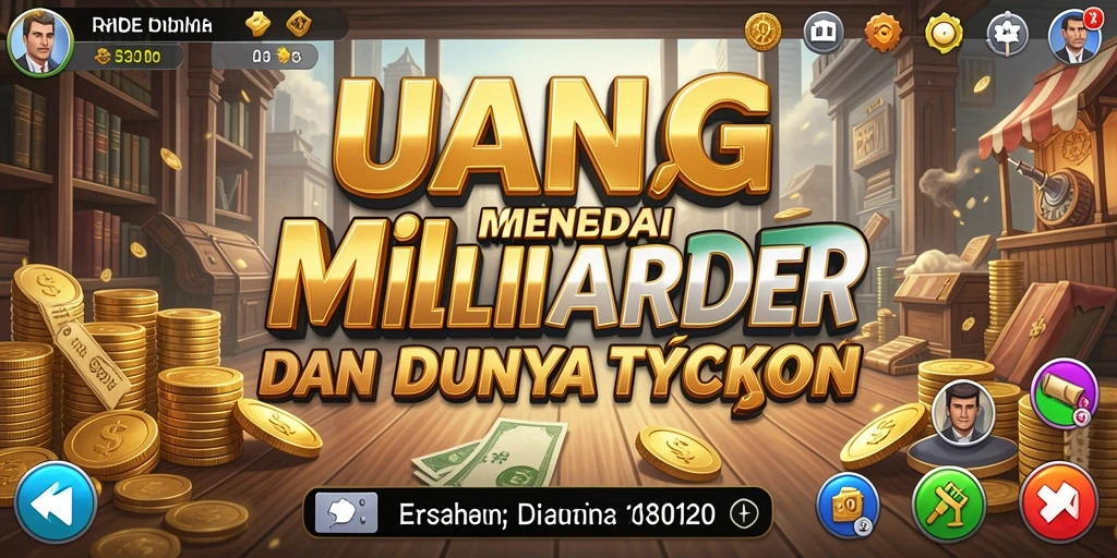 Tampilan gameplay UANG yang menarik dan penuh strategi Tycoon.