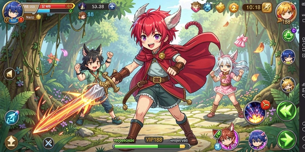 Tampilan gameplay menarik dari game Anime VIP188 dengan karakter ikonik.